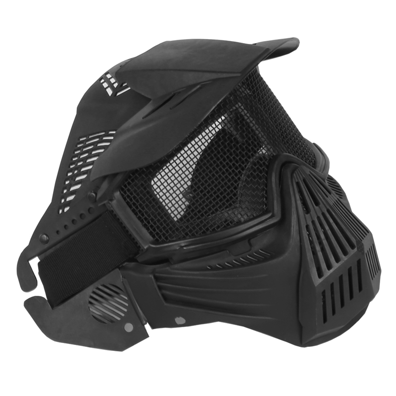 44mA07-BK Airsoft Mask Máscaras tácticas de la cara completa con protección para los ojos para los juegos de supervivencia de CS