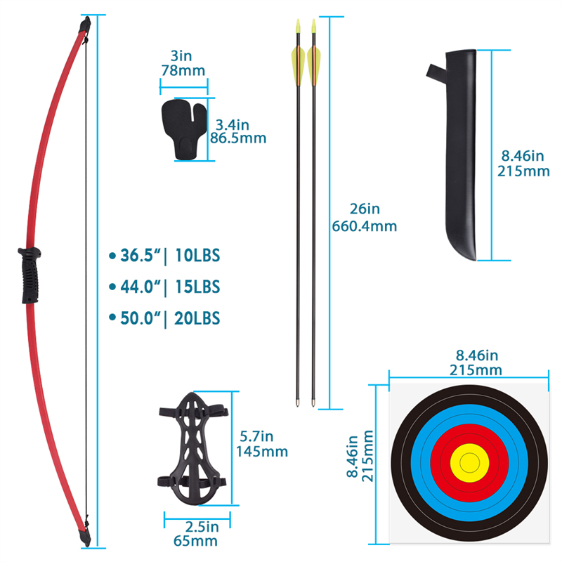 210038 Nika Archery 44 pulgadas 15 lbs arco juvenil para arquero al aire libre&indoor objetivo tiroteo