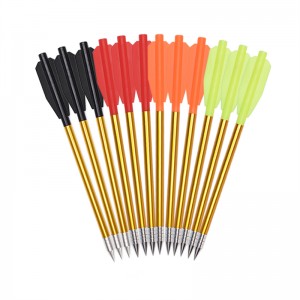 Elong al aire libre 110301 6.5 pulgadas de ballesto Tornillos de aluminio hueco Punto de acero al carbono para la caza del tiro con arco