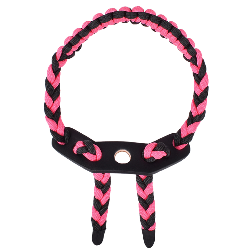 Elong al aire libre 470014 Sling de la muñeca cuero metal grome rosa para disparo de arco compuesto