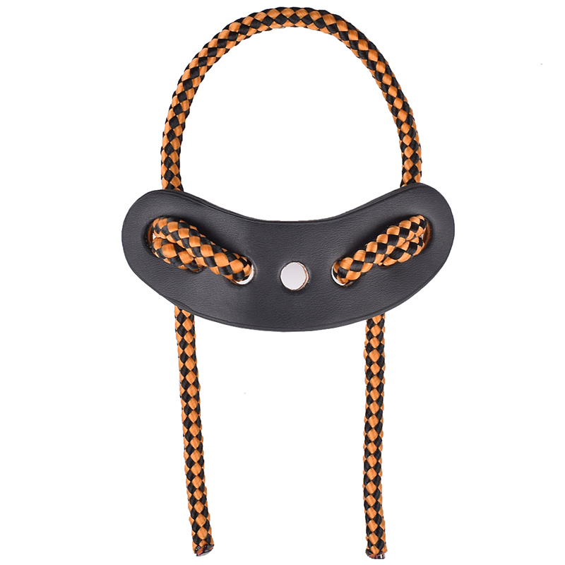 Elong al aire libre 470018 Sling de muñeca Colornaranja Cuero Metal Grometido Arco Compuesto Arco Equipo de disparo