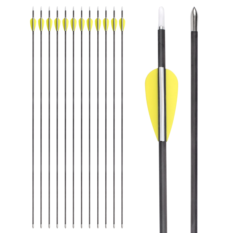 Elong al aire libre 121125 ID3.2mm flecha de carbono puro 32 \\\\ \'\\\\\' Archery Flechas de carbono para disparos y práctica objetivo